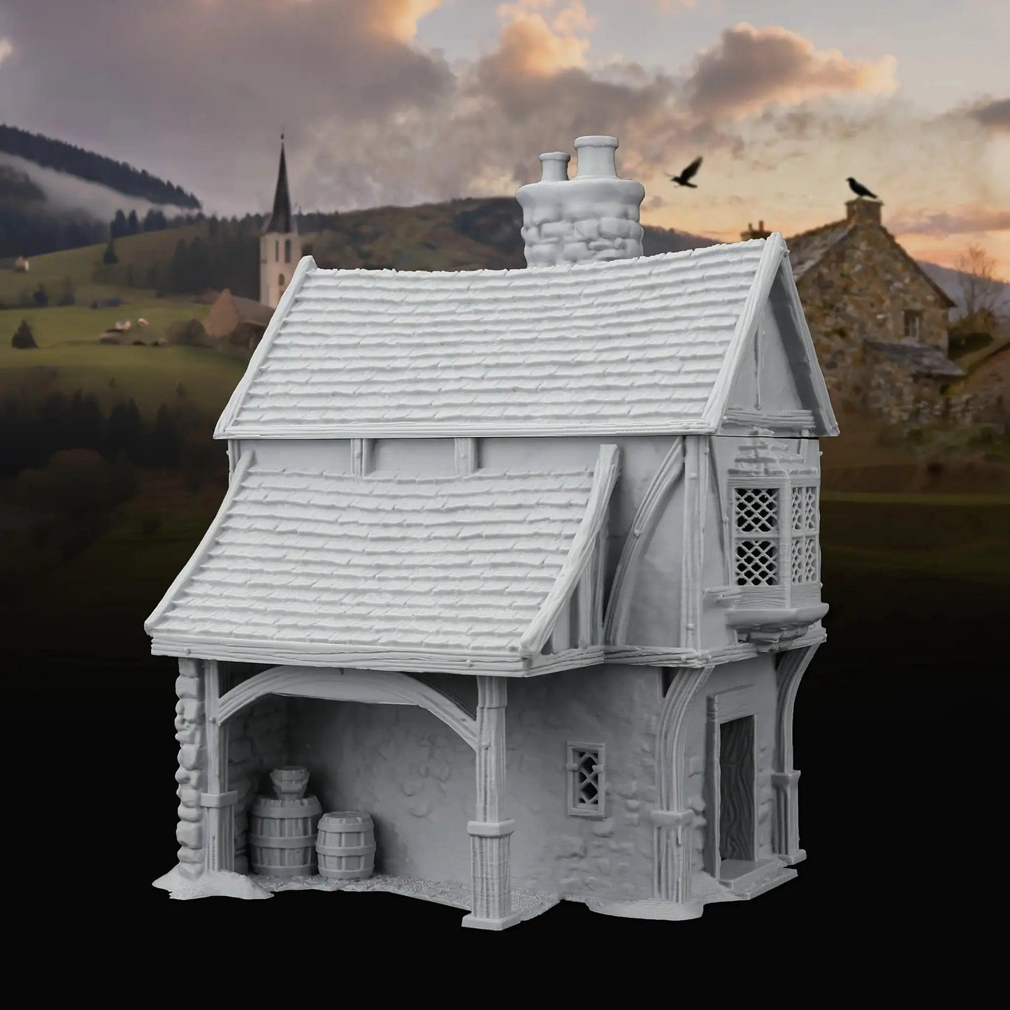  TRPG Post House Mini Terrain Tabletop Campaigns Ready -  ToylandEU™