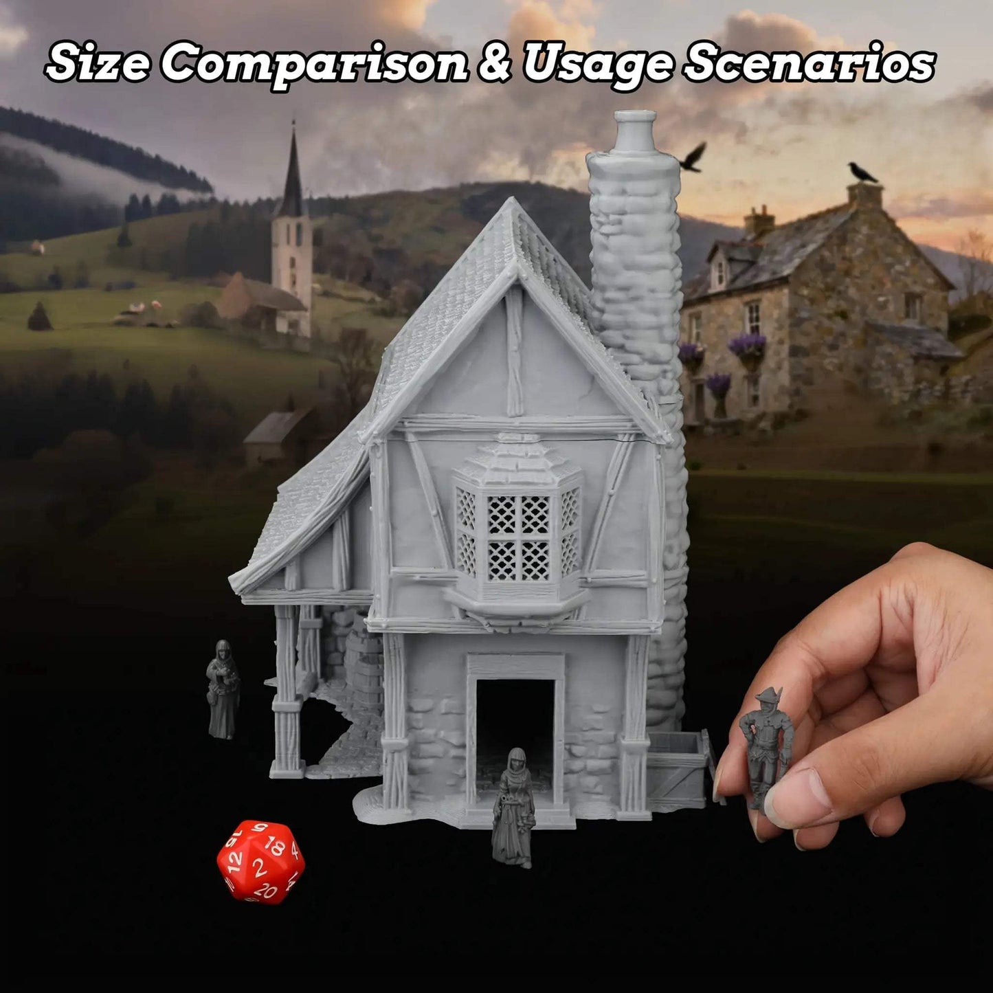  TRPG Post House Mini Terrain Tabletop Campaigns Ready -  ToylandEU™