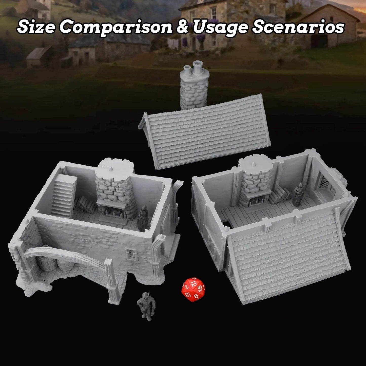  TRPG Post House Mini Terrain Tabletop Campaigns Ready -  ToylandEU™