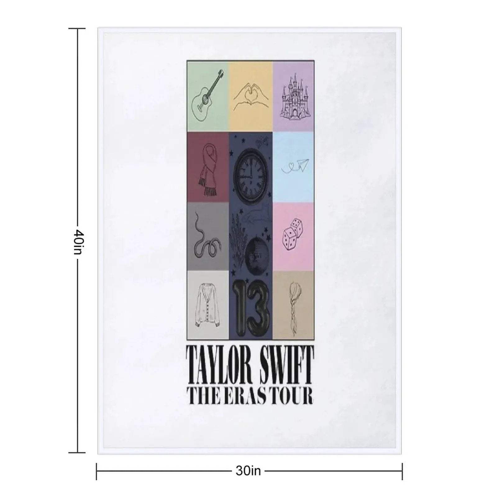 TS The Eras Tour Poster Swiftie Throw Blanket - ToylandEU