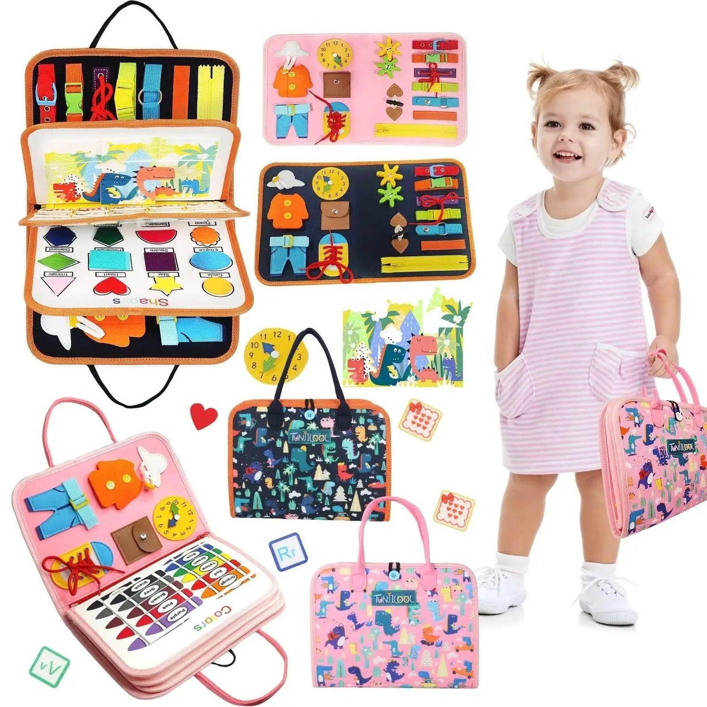  TUNJILOOL Montessori Busy Board For Toddlers 3-6 -  ToylandEU™