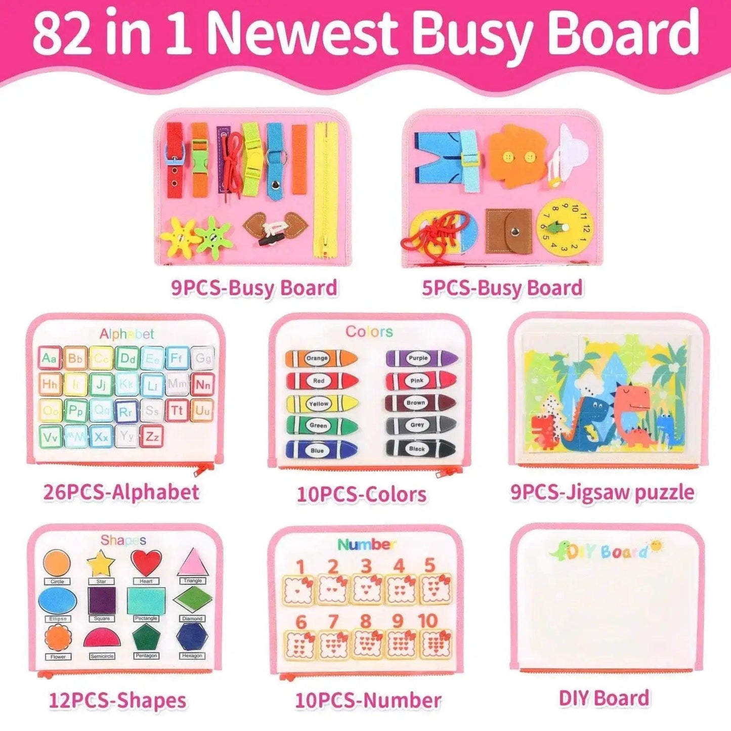  TUNJILOOL Montessori Busy Board For Toddlers 3-6 -  ToylandEU™