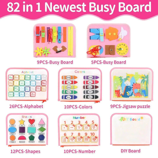  TUNJILOOL Montessori Busy Board For Toddlers 3-6 -  ToylandEU™