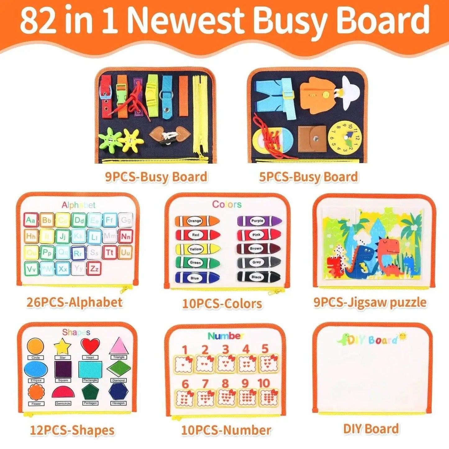  TUNJILOOL Montessori Busy Board For Toddlers 3-6 -  ToylandEU™