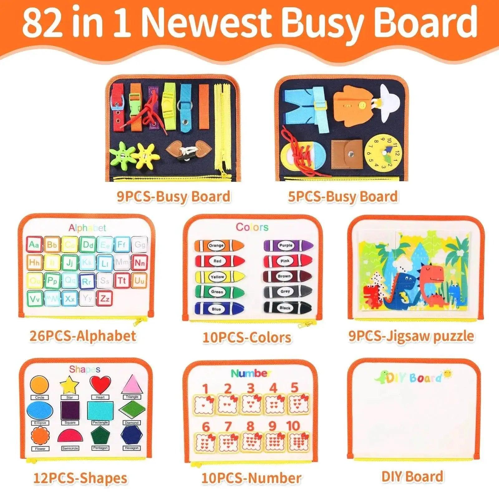  TUNJILOOL Montessori Busy Board For Toddlers 3-6 -  ToylandEU™