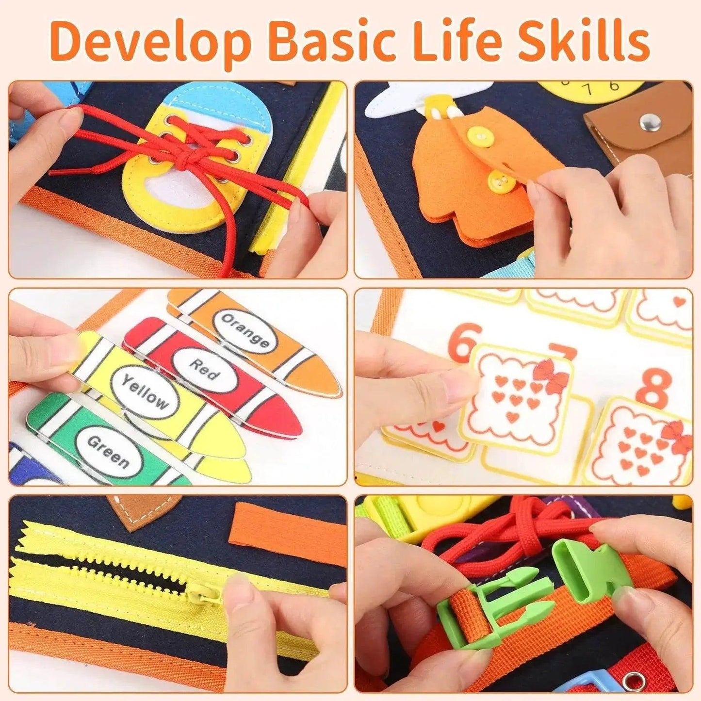 TUNJILOOL Montessori Busy Board For Toddlers 3-6 -  ToylandEU™