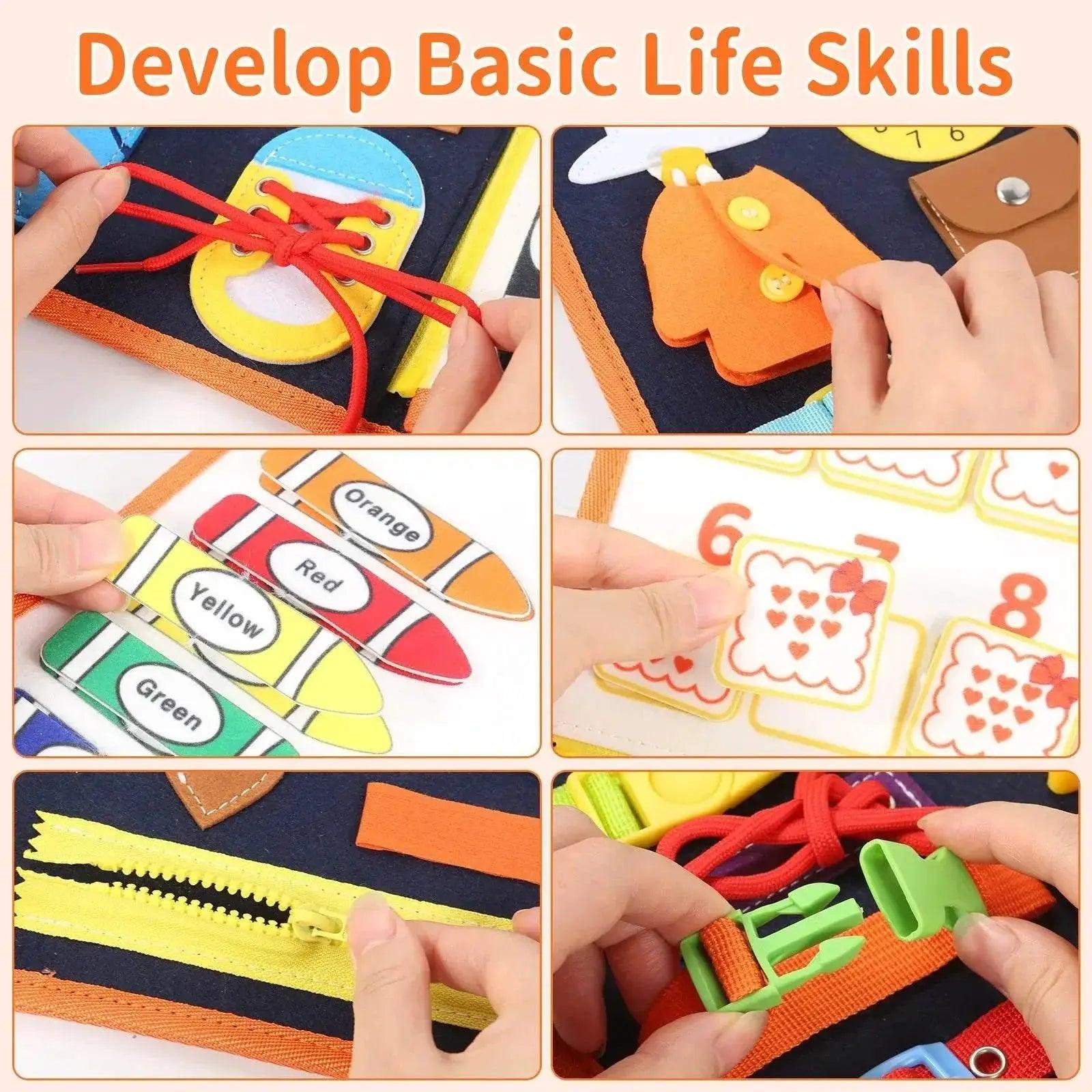  TUNJILOOL Montessori Busy Board For Toddlers 3-6 -  ToylandEU™