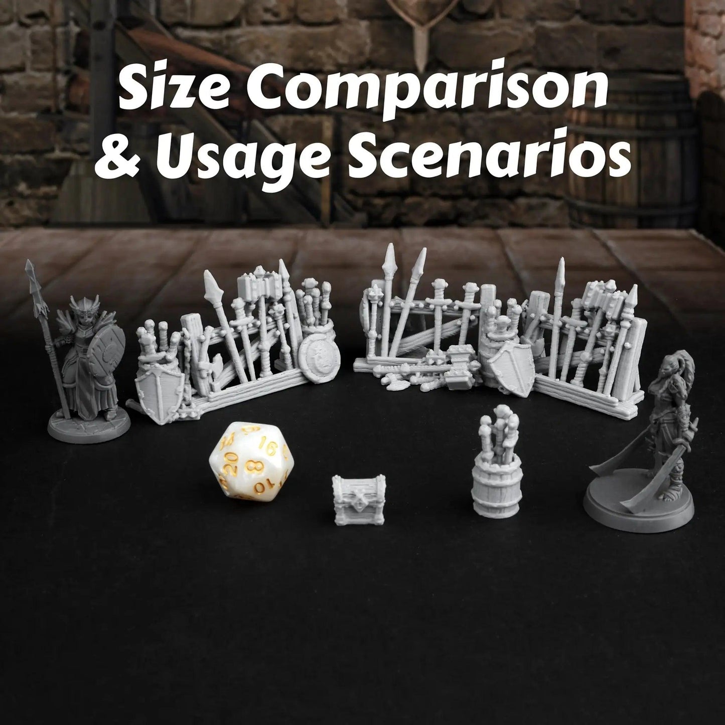  Tabletop RPG Dungeon Weaponry Rack Set Immersive Battles -  ToylandEU™