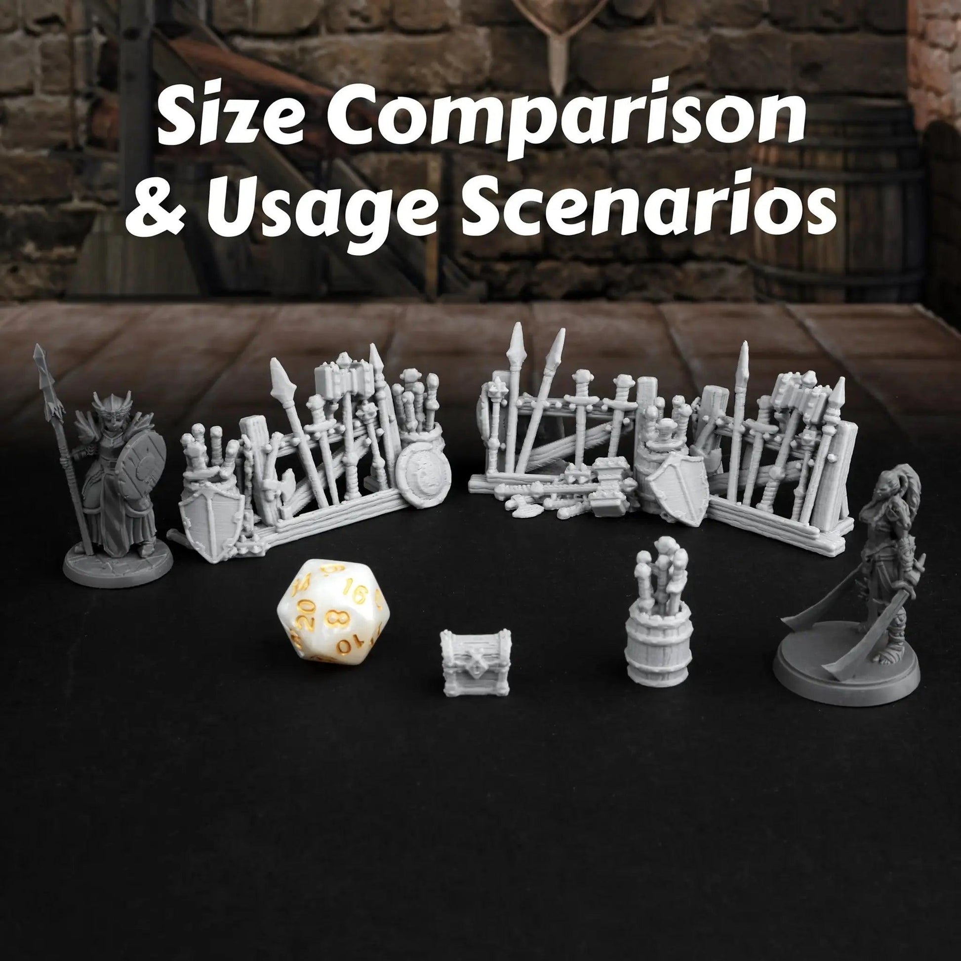  Tabletop RPG Dungeon Weaponry Rack Set Immersive Battles -  ToylandEU™