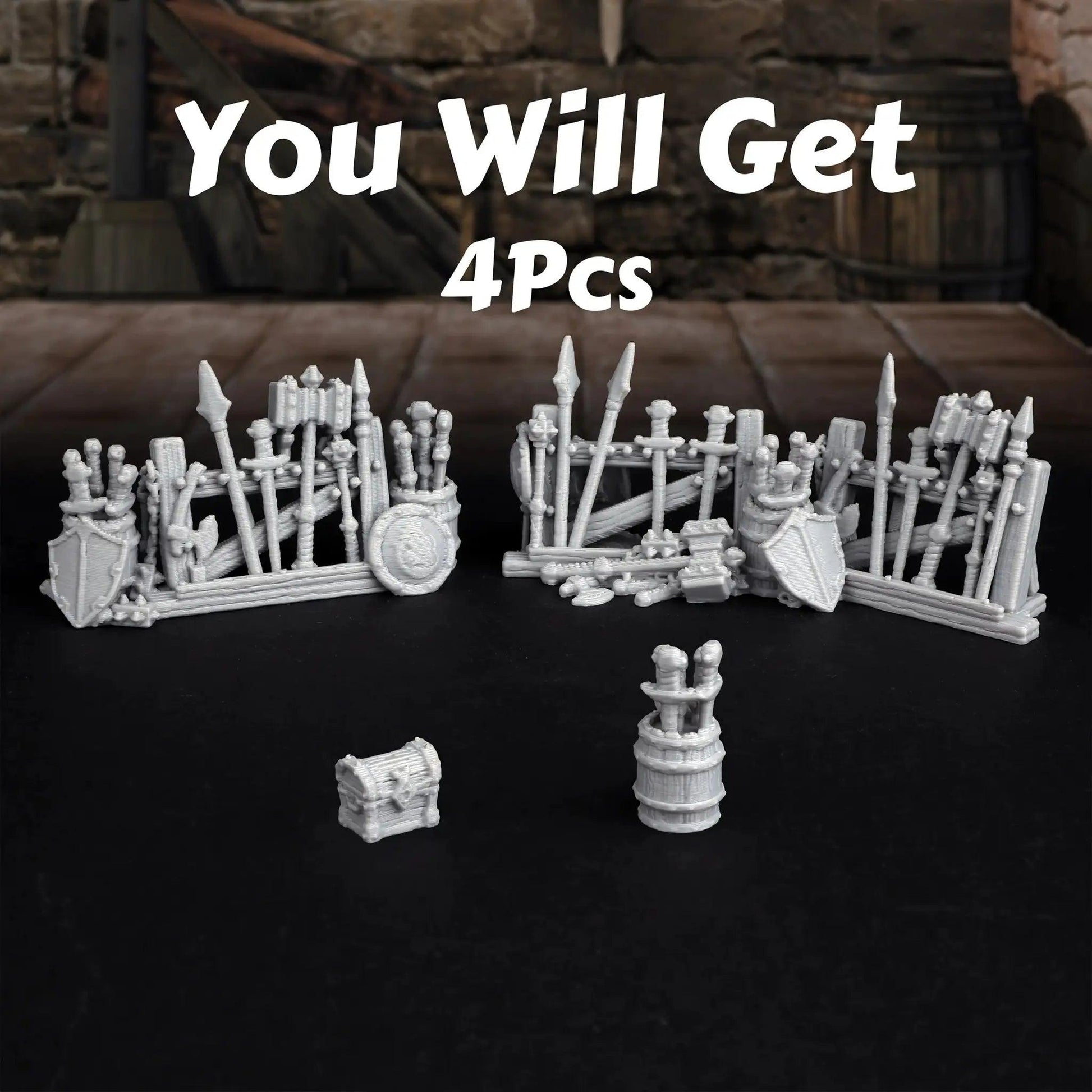  Tabletop RPG Dungeon Weaponry Rack Set Immersive Battles -  ToylandEU™