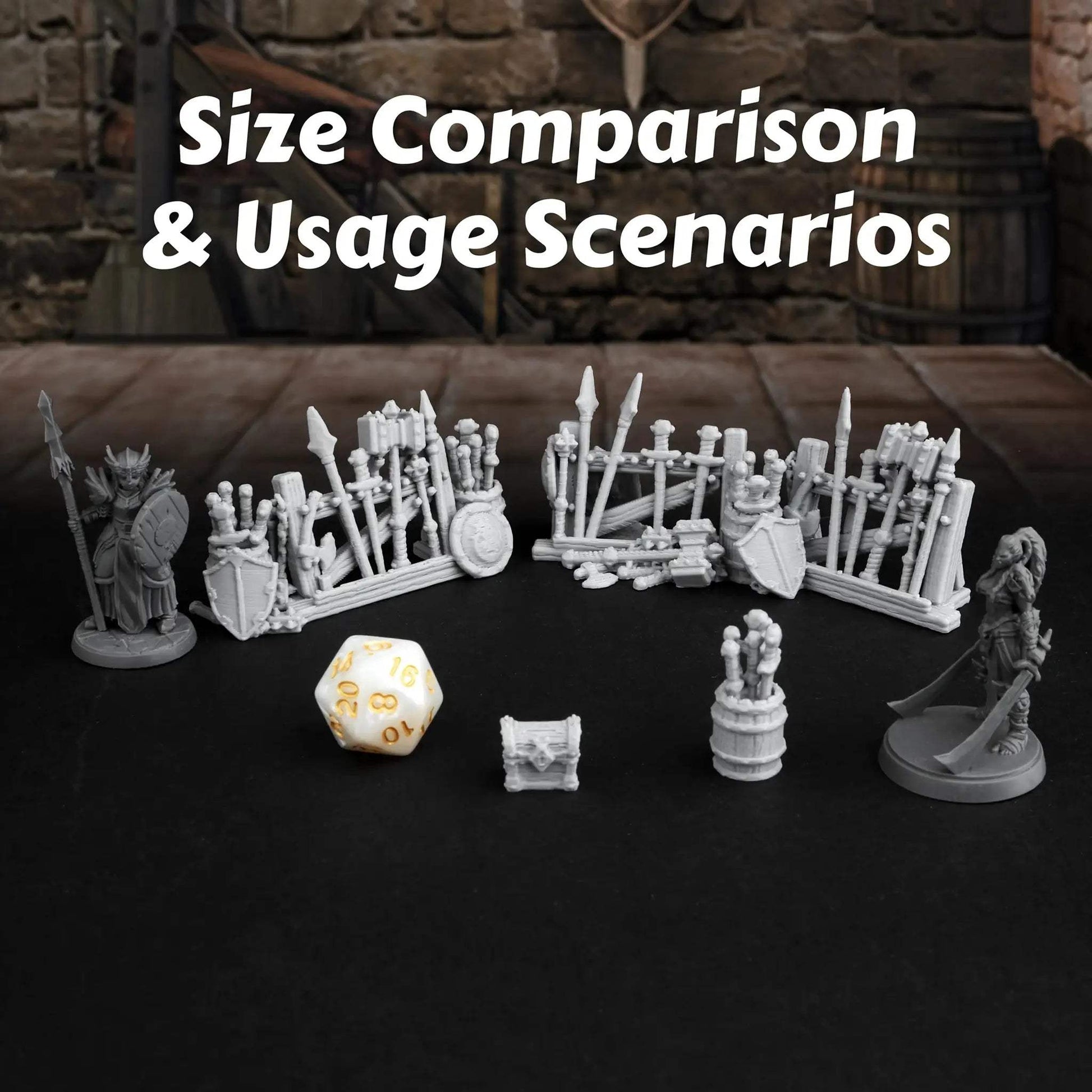  Tabletop RPG Dungeon Weaponry Rack Set Immersive Battles -  ToylandEU™