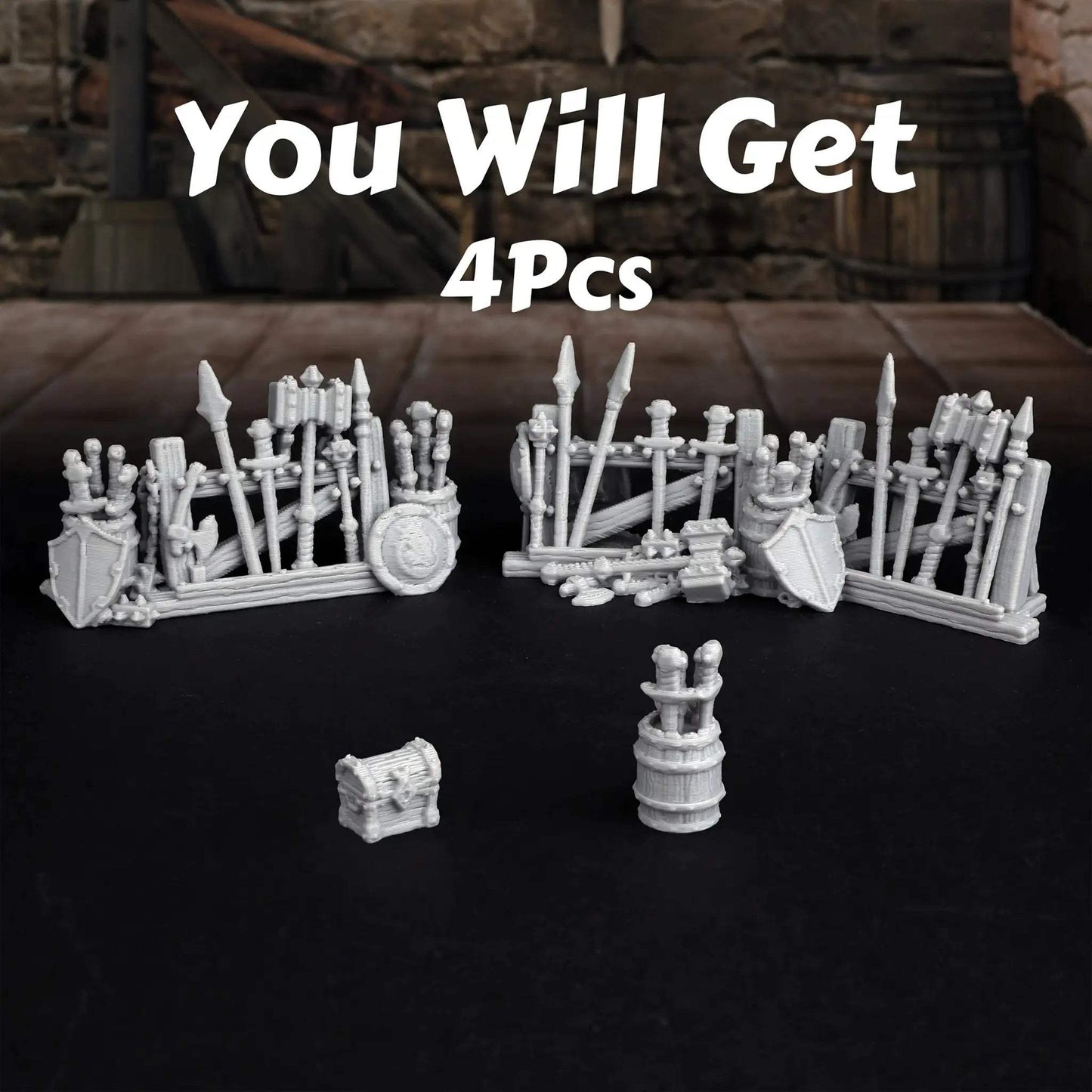  Tabletop RPG Dungeon Weaponry Rack Set Immersive Battles -  ToylandEU™