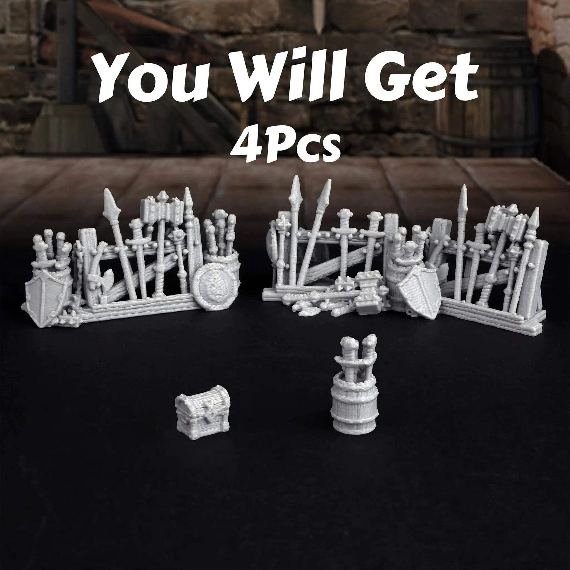  Tabletop RPG Dungeon Weaponry Rack Set Immersive Battles -  ToylandEU™