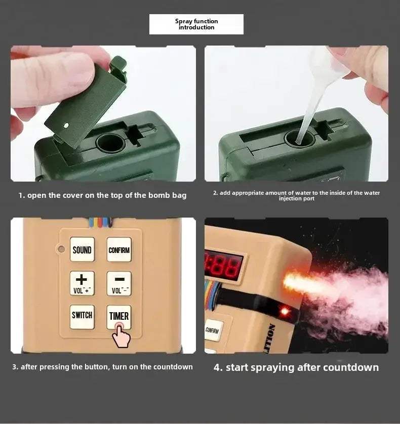 Tactical Airsoft Smoke Grenade Toy With Lights And Sound - ToylandEU