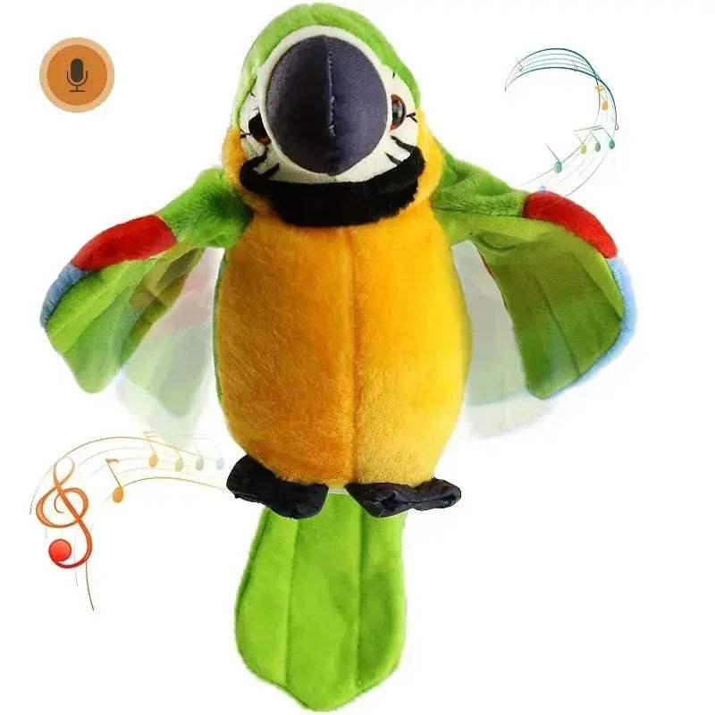Talking Macaw Parrot Plush Toy With Voice Recording - ToylandEU