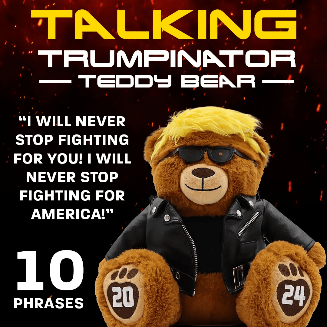  Talking Trumpinator Teddy Bear Limited 10 Phrases -  ToylandEU™