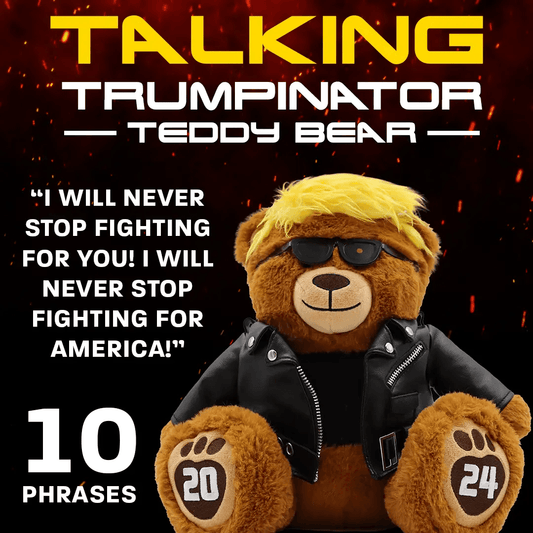  Talking Trumpinator Teddy Bear Limited 10 Phrases -  ToylandEU™