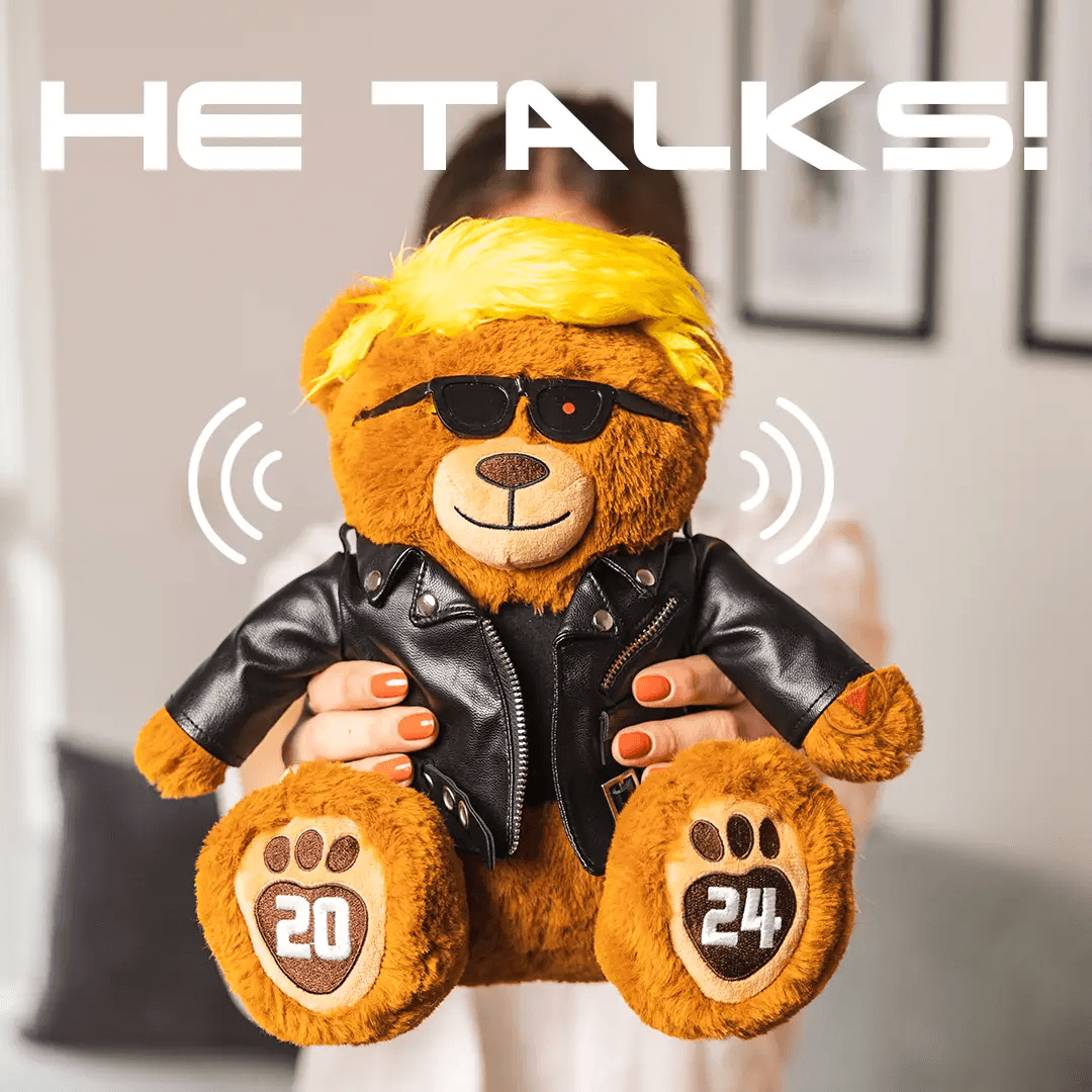  Talking Trumpinator Teddy Bear Limited 10 Phrases -  ToylandEU™