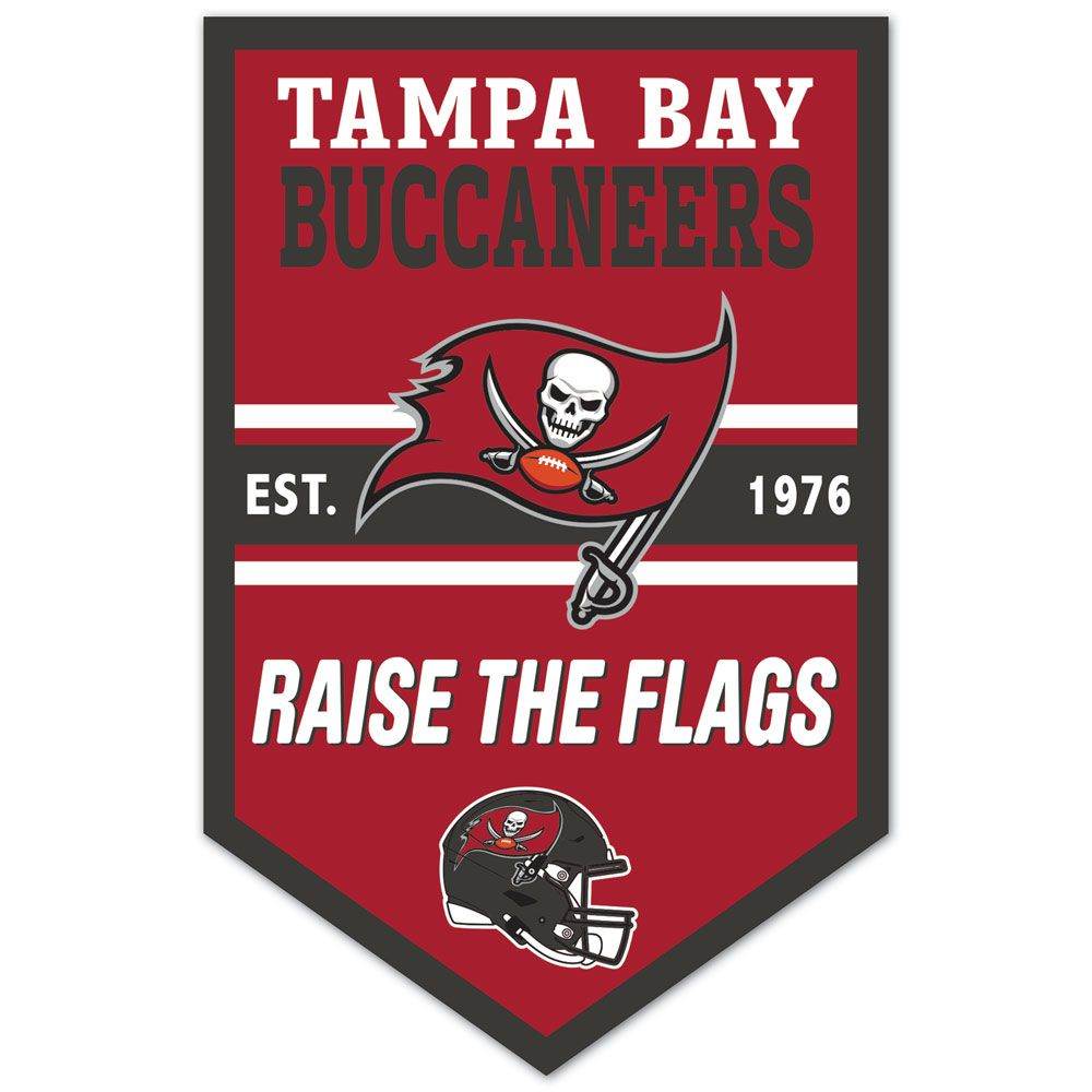 Tampa Bay Buccaneers 11x17 Wood Chevron Sign Wall Decor - ToylandEU