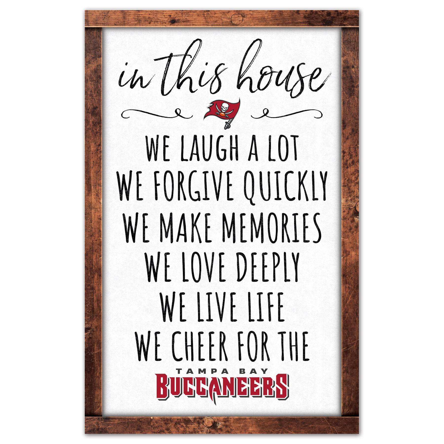 Tampa Bay Buccaneers 11x17 Wood Sign In This House Decor - ToylandEU