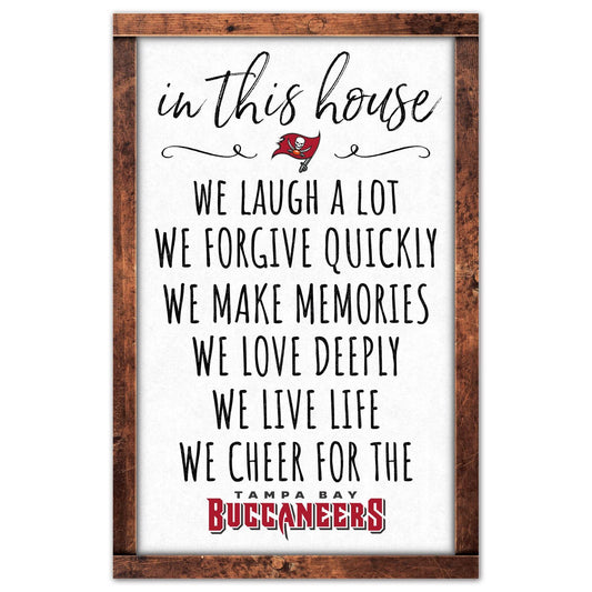 Tampa Bay Buccaneers 11x17 Wood Sign In This House Decor - ToylandEU