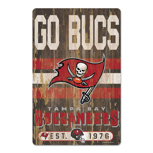 Tampa Bay Buccaneers 11x17 Wood Sign Slogan Decor Accent - ToylandEU
