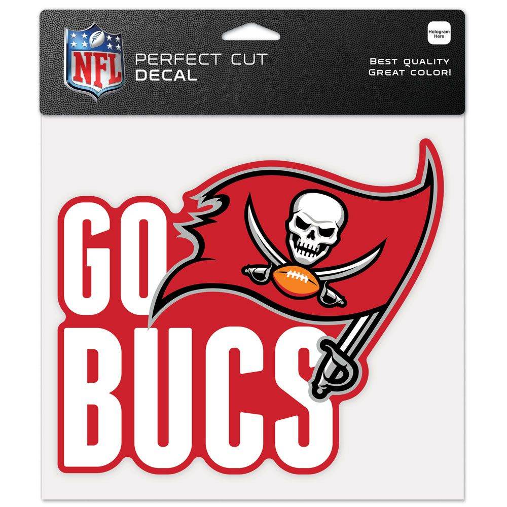 Tampa Bay Buccaneers 8x8 Perfect Cut Color Decal Slogan - ToylandEU
