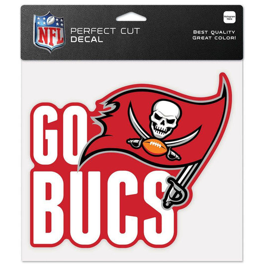 Tampa Bay Buccaneers 8x8 Perfect Cut Color Decal Slogan - ToylandEU