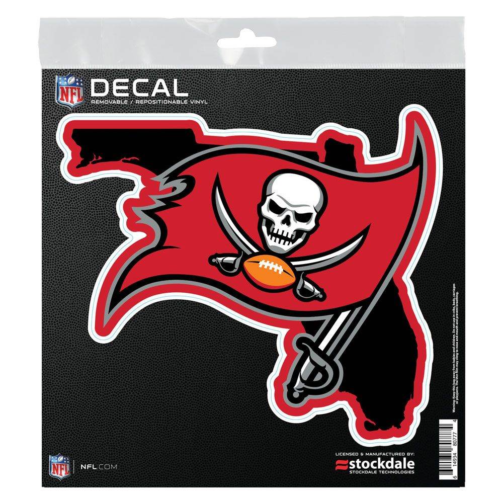 Tampa Bay Buccaneers Decal 6x6 All Surface State Shape - ToylandEU