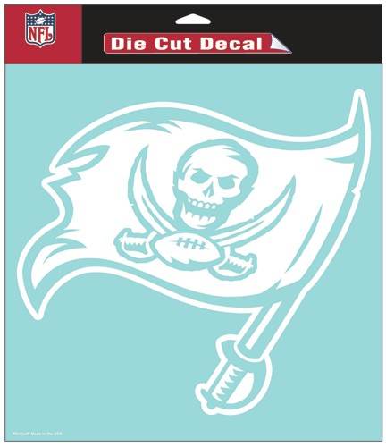 Tampa Bay Buccaneers Decal 8x8 White Licensed Perfect Cut - ToylandEU