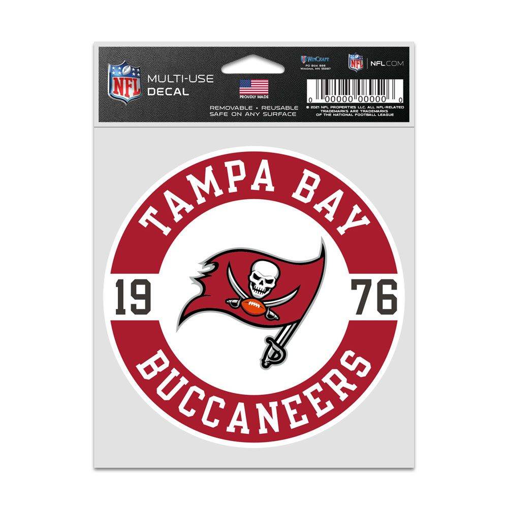 Tampa Bay Buccaneers Decal Patch Wincraft 3.75 By 5 Inches - ToylandEU