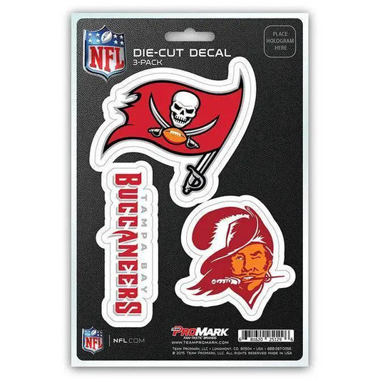  Tampa Bay Buccaneers Die Cut Decals 3 Pack Premium Vinyl -  ToylandEU™