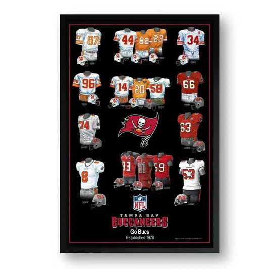  Tampa Bay Buccaneers Framed Print 10x13 Uniform Heritage -  ToylandEU™