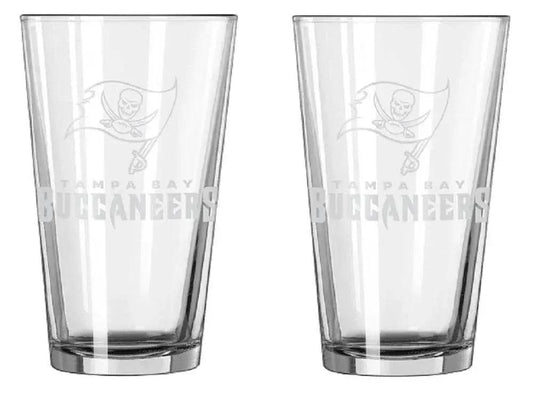  Tampa Bay Buccaneers Frost Design Pint Glass Set 16oz -  ToylandEU™