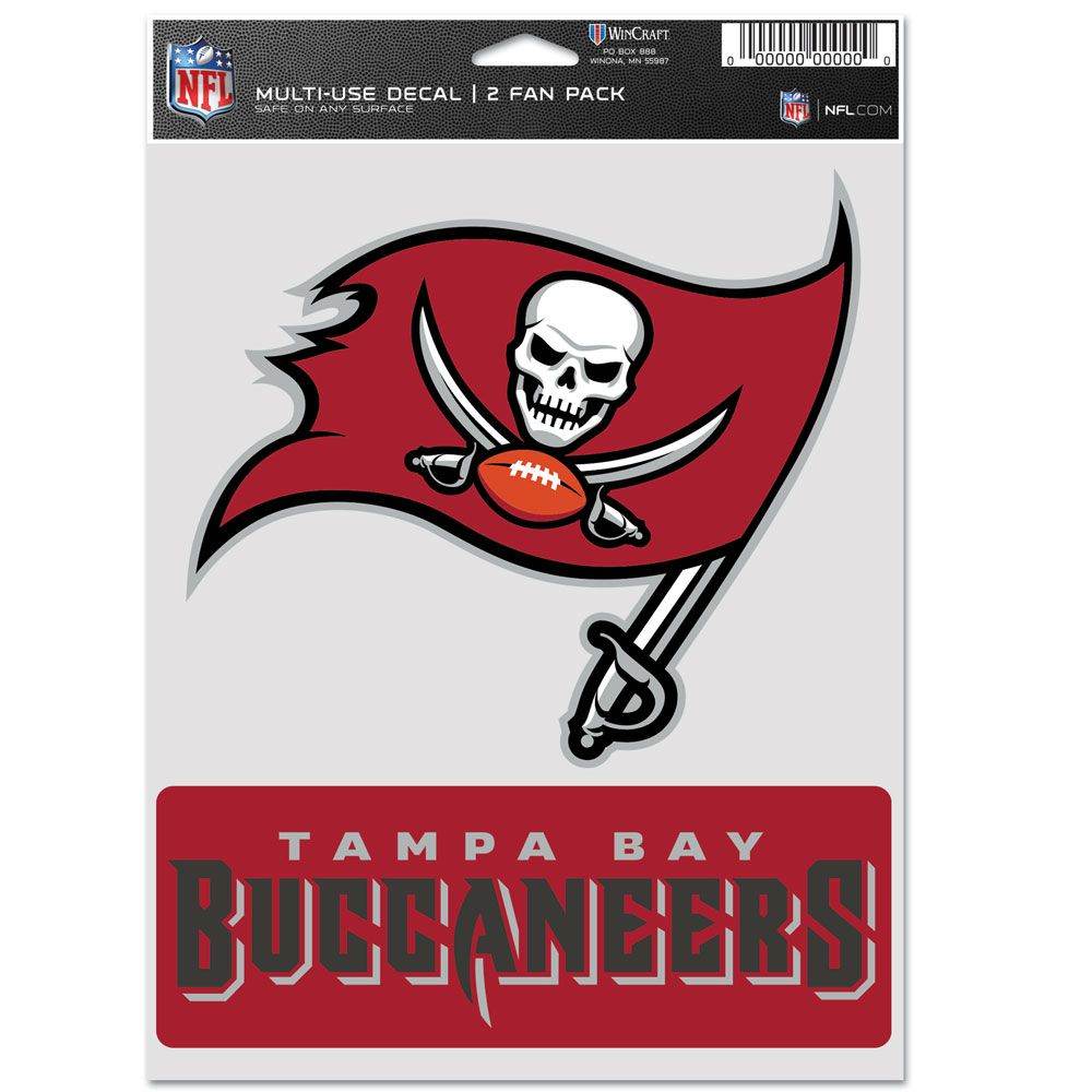 Tampa Bay Buccaneers Multi Use Fan Decals 2 Pack Set - ToylandEU
