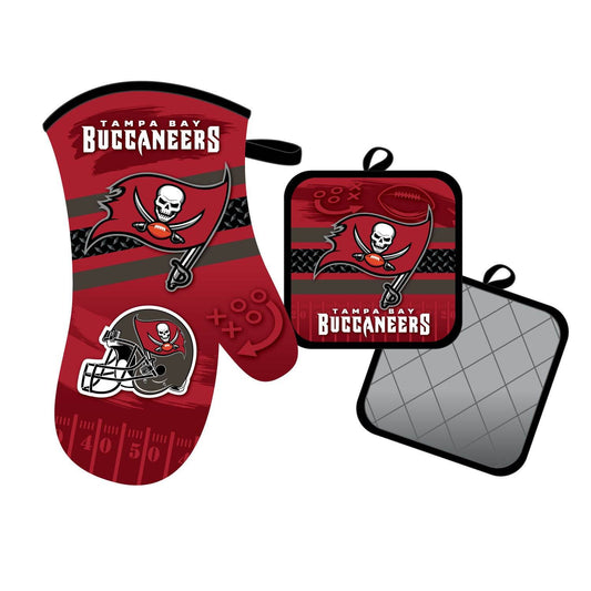 Tampa Bay Buccaneers Oven Mitt and Pot Holder Set Official - ToylandEU