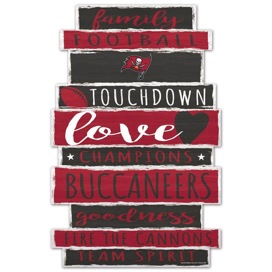 Tampa Bay Buccaneers Sign 11x17 Wood Family Word Design - ToylandEU