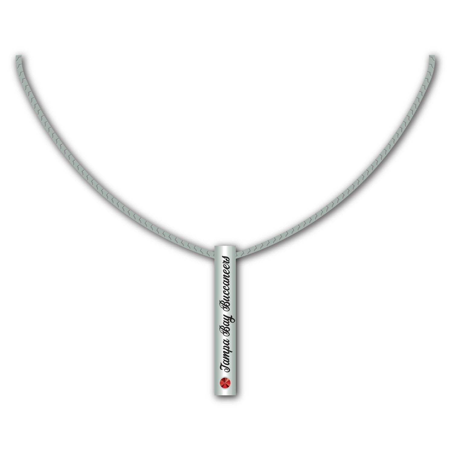 Tampa Bay Buccaneers Silver Bar Necklace Pendant Charm - ToylandEU