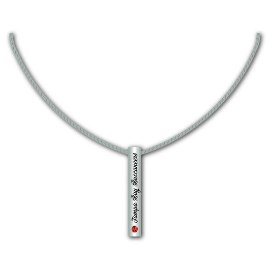 Tampa Bay Buccaneers Silver Bar Necklace Pendant Charm - ToylandEU