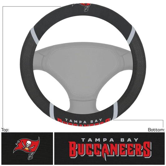  Tampa Bay Buccaneers Steering Wheel Cover Faux Suede Mesh -  ToylandEU™