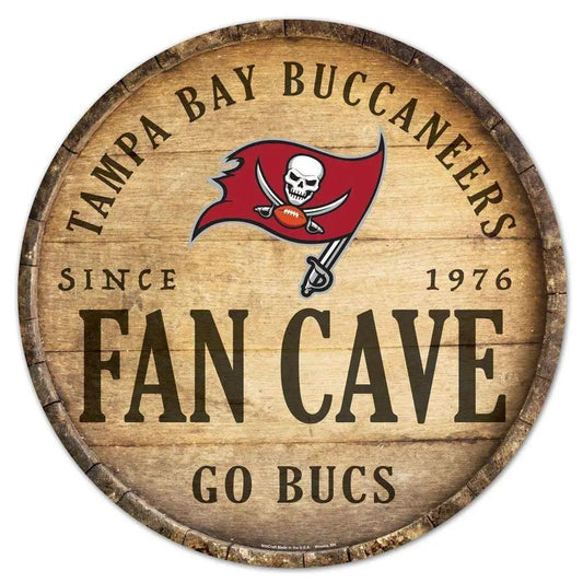  Tampa Bay Buccaneers Wood Round Barrel Top Sign 14 Inch -  ToylandEU™