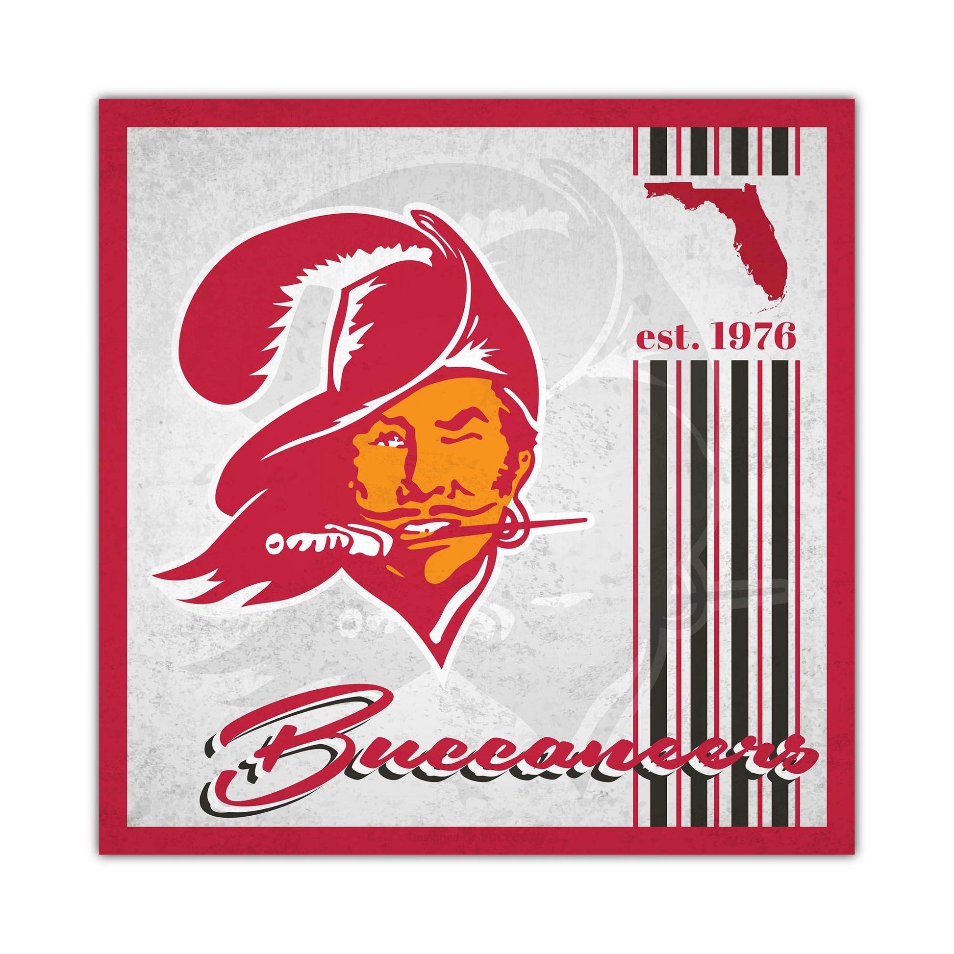 Tampa Bay Buccaneers Wood Sign 10x10 Album Design Wall Art - ToylandEU