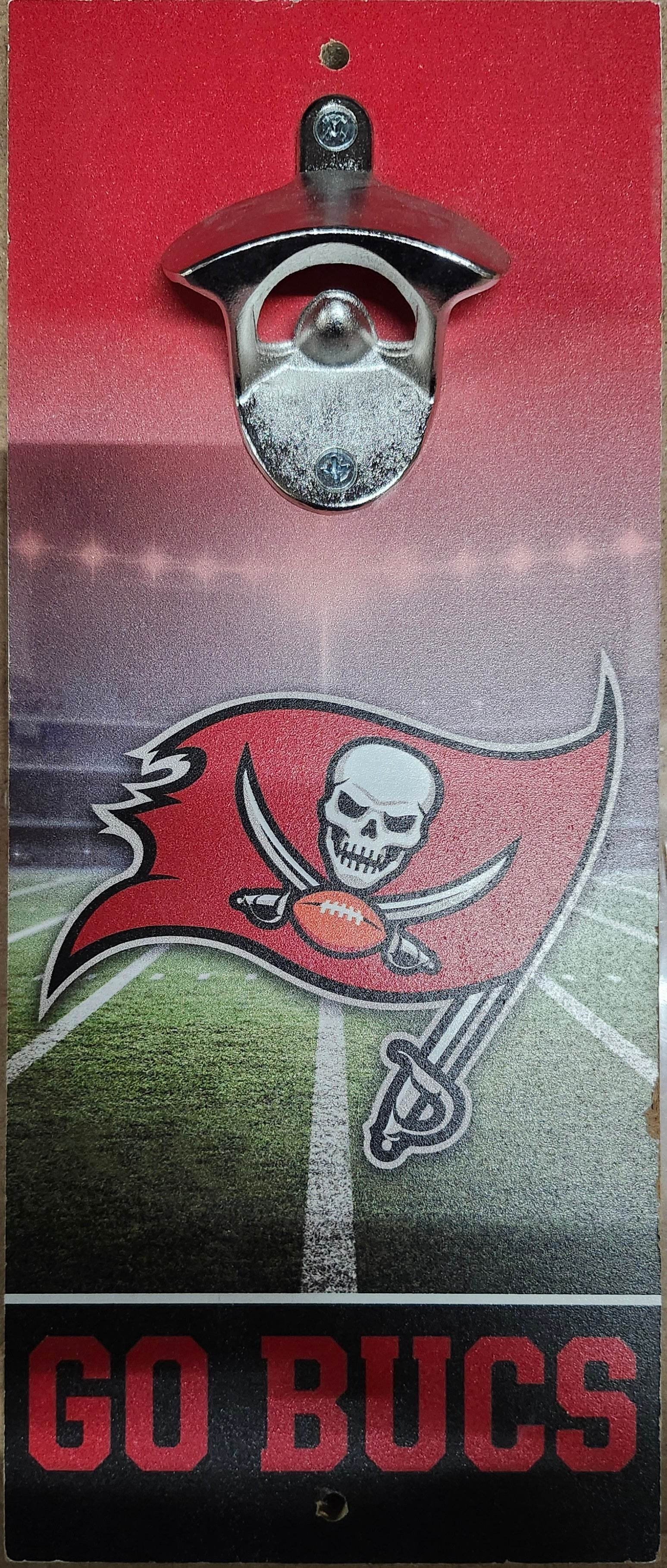 Tampa Bay Buccaneers Wood Sign Bottle Opener Slogan 5x11 - ToylandEU