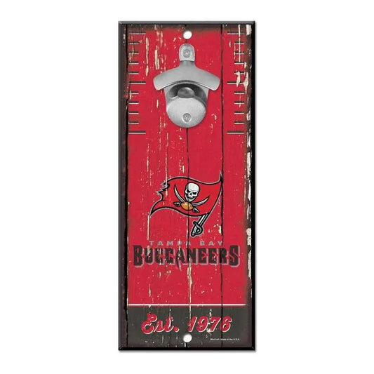  Tampa Bay Buccaneers Wood Sign With Bottle Opener 5x11 -  ToylandEU™