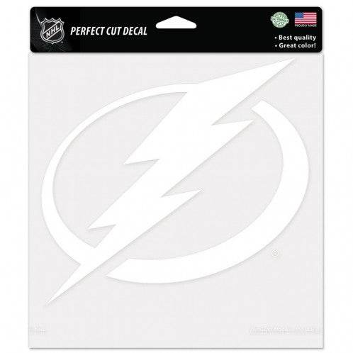 Tampa Bay Lightning 8x8 Perfect Cut White Vinyl Decal - ToylandEU