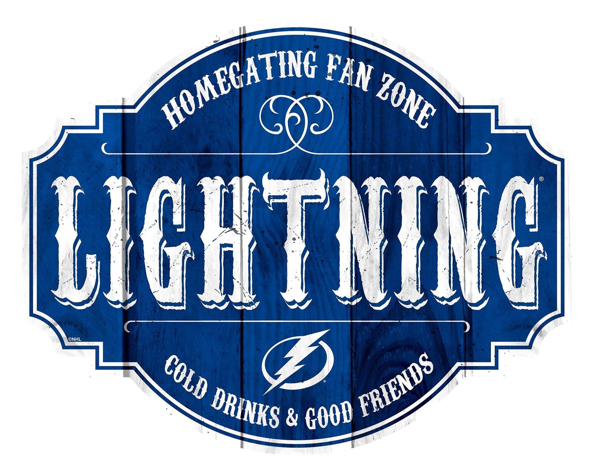 Tampa Bay Lightning Wood Sign 12 Inch Homegating Tavern - ToylandEU