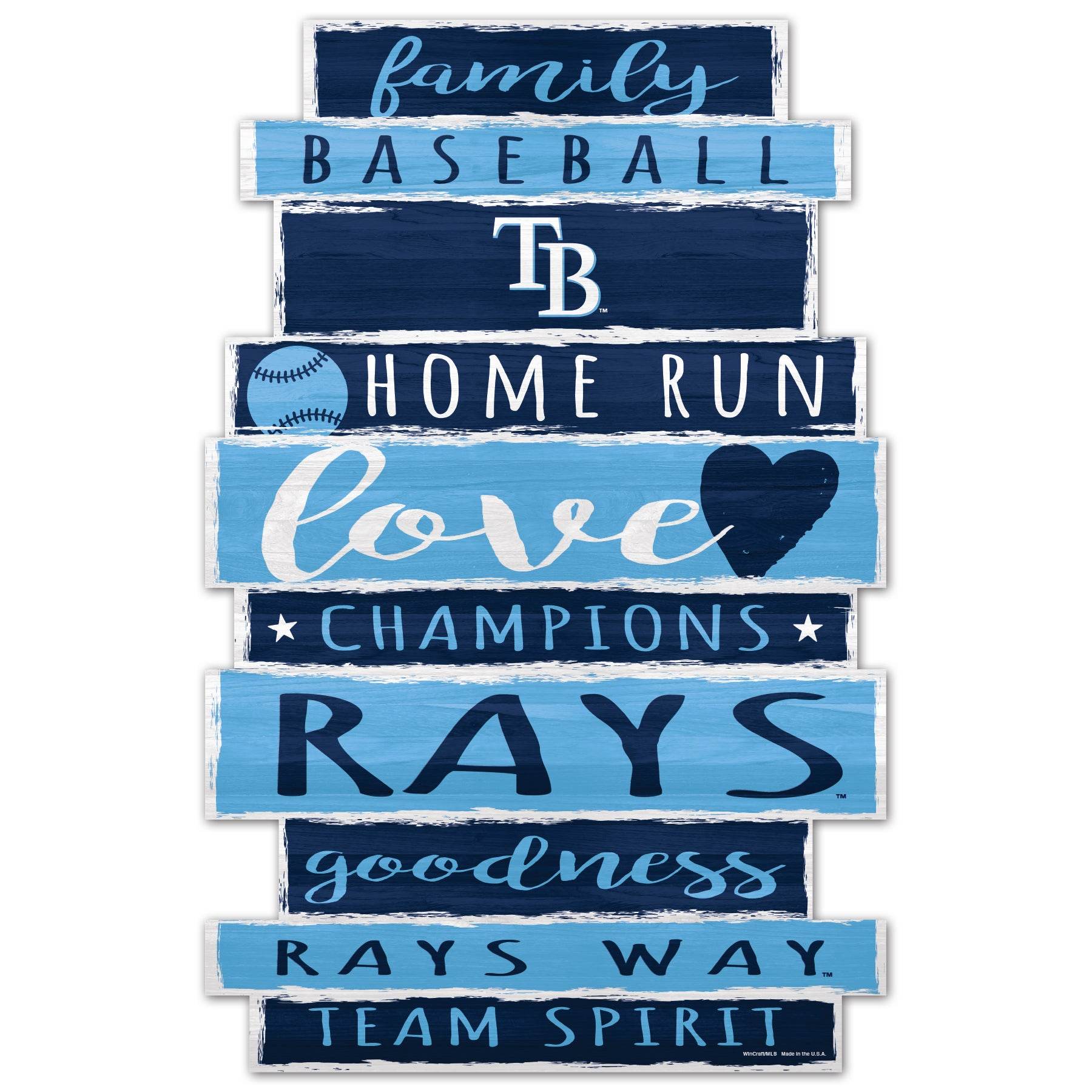 Tampa Bay Rays 11x17 Wood Family Sign With Established Date - ToylandEU