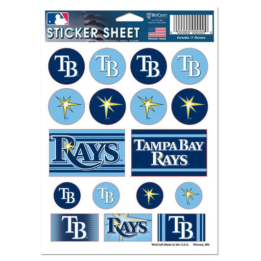 Tampa Bay Rays Decal Sheet 5x7 Vinyl Sticker Pack Set - ToylandEU