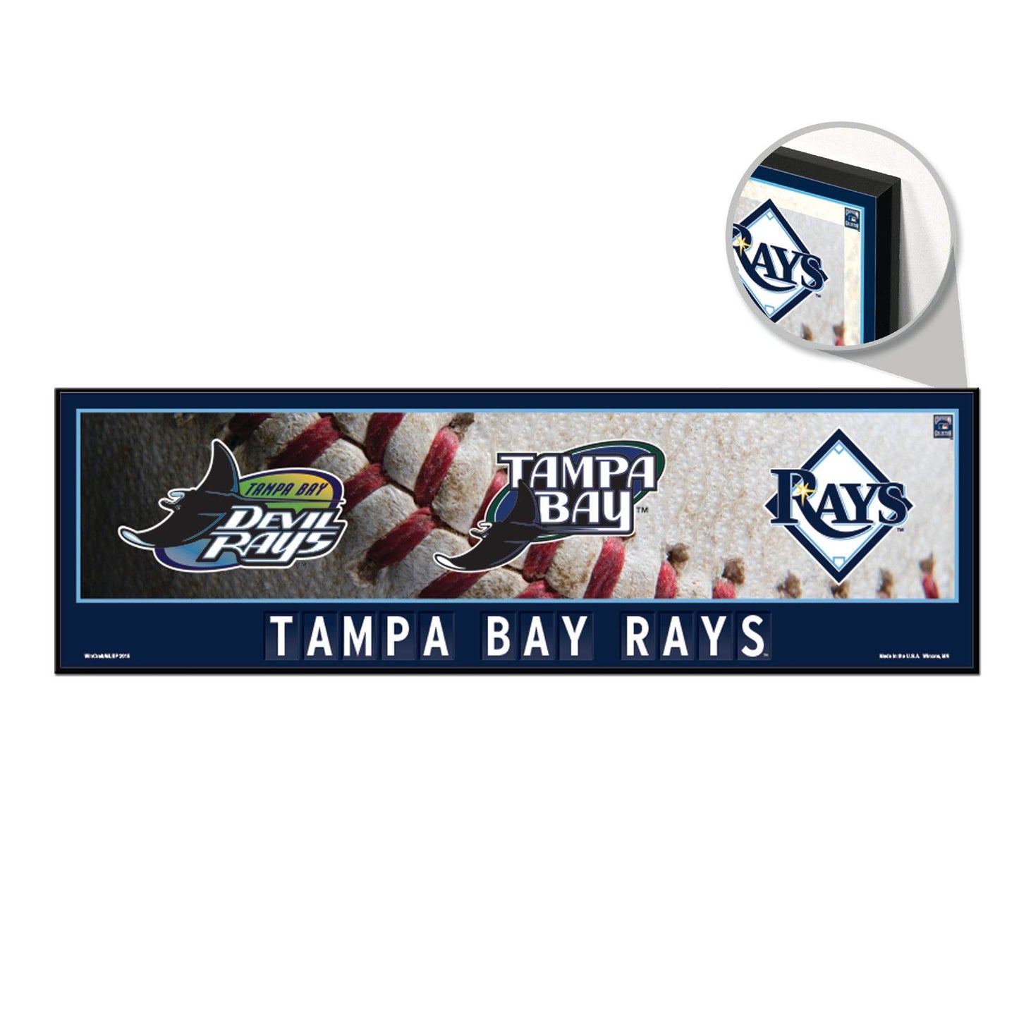 Tampa Bay Rays Official Premium Wood Sign 9x30 Evolution - ToylandEU