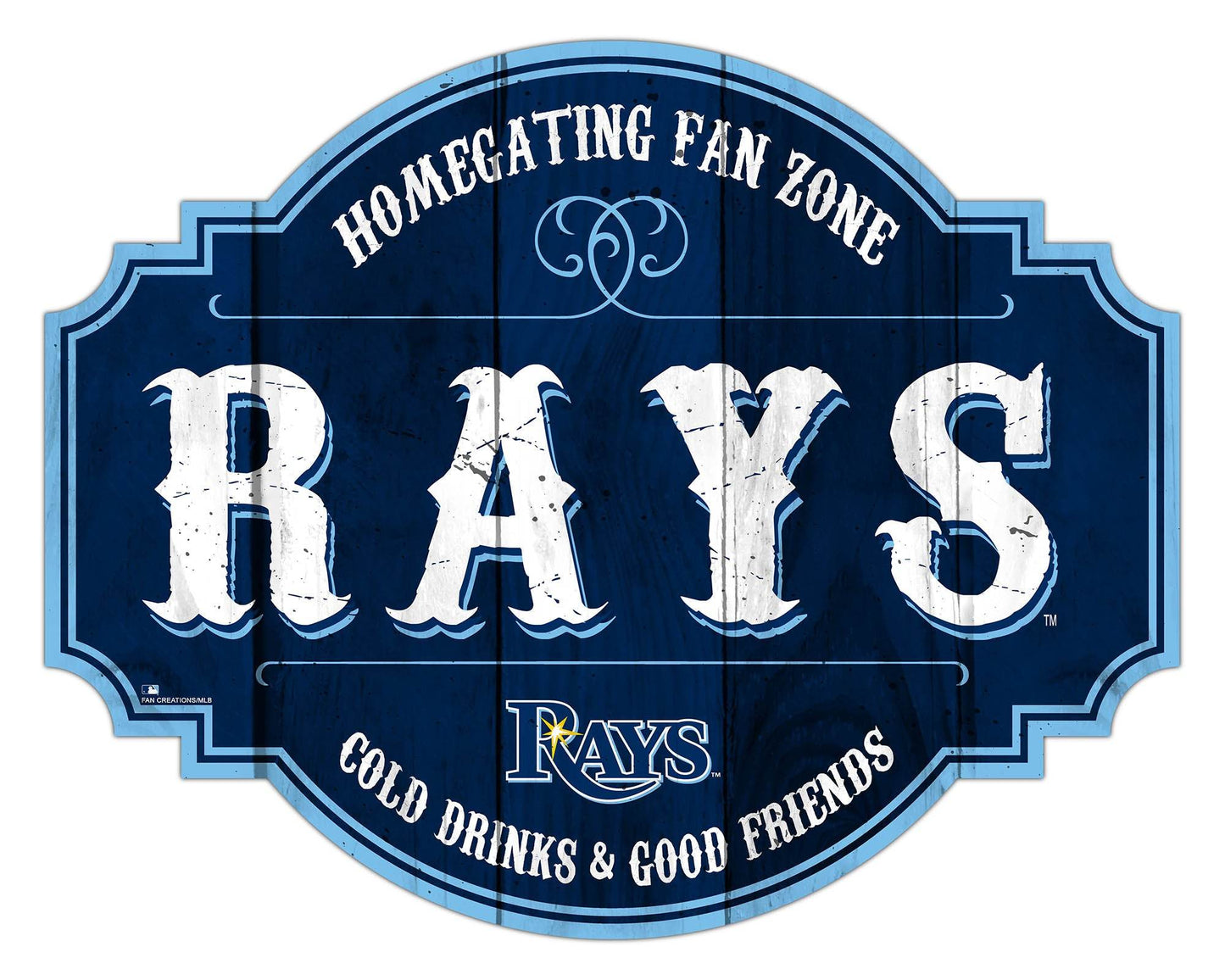 Tampa Bay Rays Wood Sign 12 Inch Homegating Tavern Decor - ToylandEU